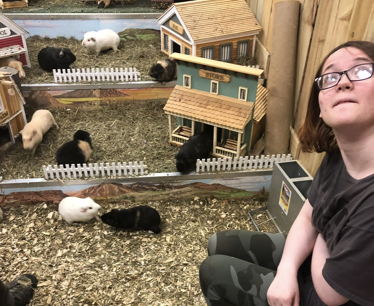 Taylor with animals